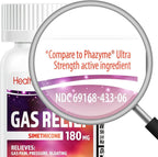 HealthA2Z® Gas Relief, Simethicone 180mg, Fast Acting Gas Relief, Bloating, Pressure, Stomach Discomfort, Anti Flatulence, 120 Softgels