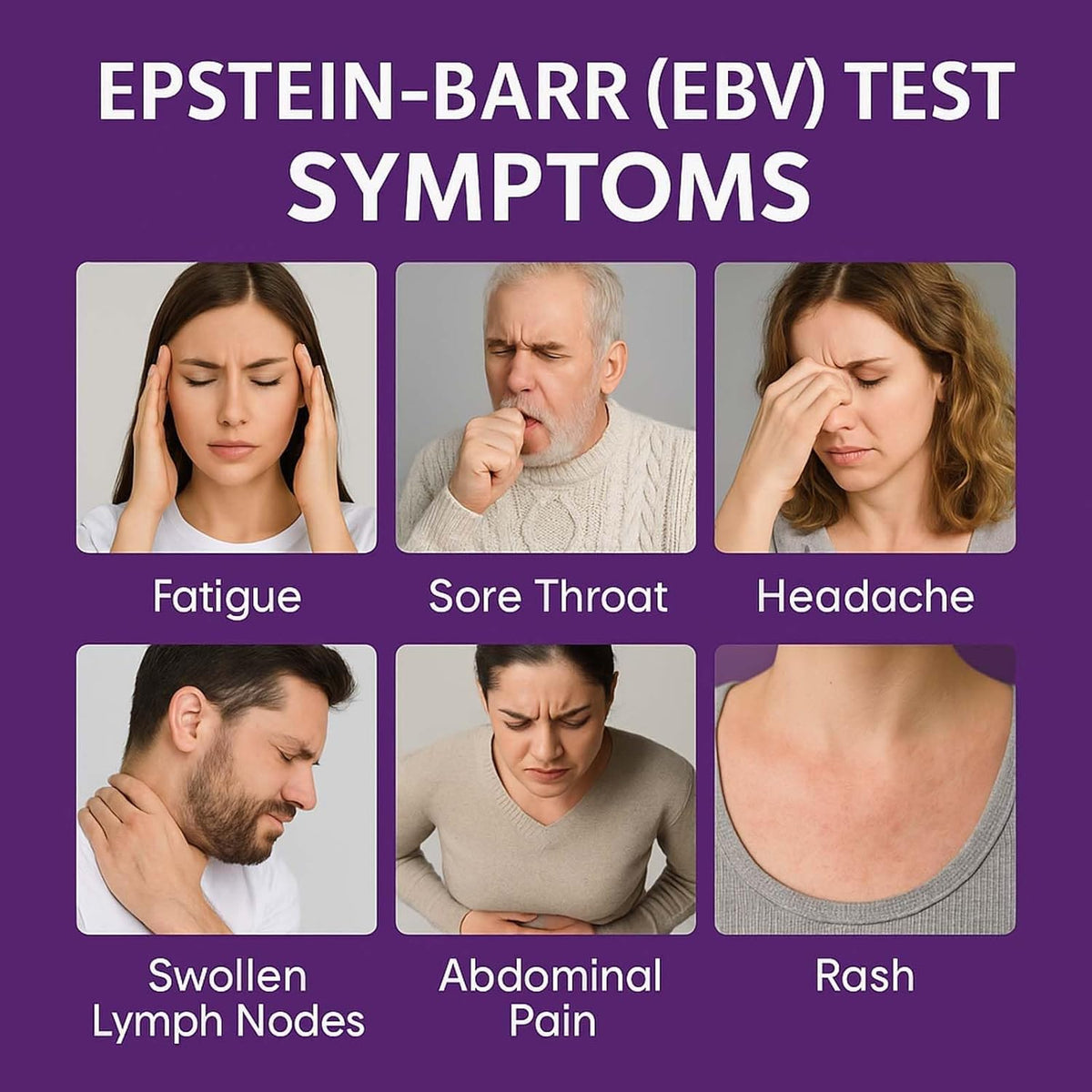 EBV at-Home Test Kit | Detects IgG Response to VCA & EBNA | 15-Minute Rapid Result | Easy Fingerstick Sample