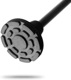 KMINA Crutch Tips 7/8 Inch (x2 Units), All Terrain Non-Slip Cane Tips, Heavy Duty Rubber Replacement, Wide Base Stability, Patented, Made in Europe