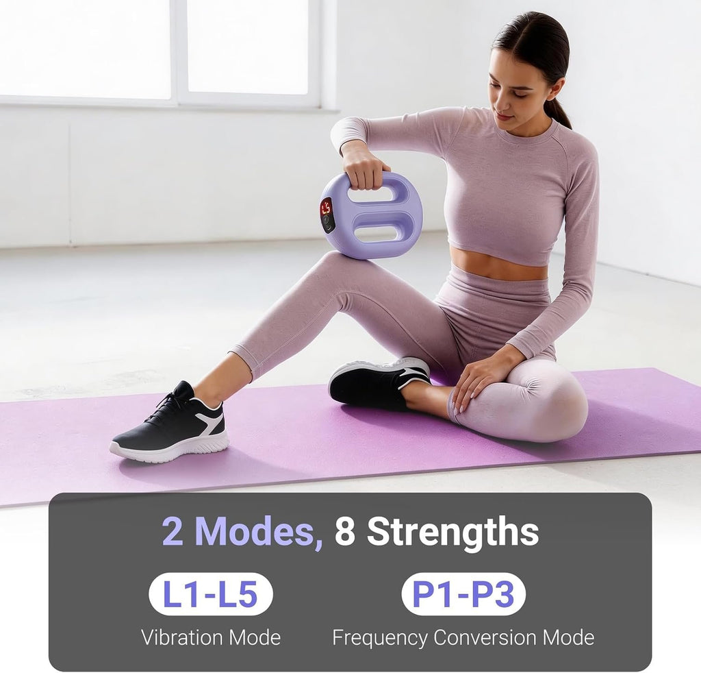 Vibration Plate with Extended Battery, Portable Cordless Massager for Weight Loss & Lymphatic Drainage, Full Body Fascia Ring with Belt - Gift for Women