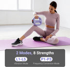Vibration Plate with Extended Battery, Portable Cordless Massager for Weight Loss & Lymphatic Drainage, Full Body Fascia Ring with Belt - Gift for Women