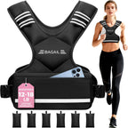 BAGAIL Adjustable Weighted Vest for Women 4-10lb/12-18lb/20-32lb, Comfortable U-Neck Rucking Vest with 6 Removable Weights, Storage Pocket and Reflective Strips for Walking, Jogging, Weight Loss