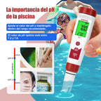 Digital Chlorine and pH Meter, 7 in 1 Pool pH and Chlorine Tester, ORP Meter Chlorine Salt EC PPM, Test Salt and FAC of Pools, Hydroponics and Salt Water Fish Tank TDS Meter Drinking Water