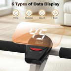 FEIERDUN Hydraulic Rowing Machine for Home, Compact Adjustable Rower with 12 Resistance Levels, 300LBS Weight Capacity, Full Body Workout Equipment
