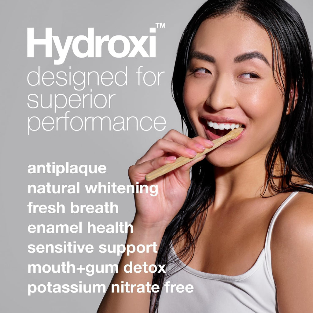 Davids Nano Hydroxyapatite Toothpaste Sensitive + Whitening Peppermint 4oz | Fluoride Free | Remineralizing | Enamel Health | Antiplaque | SLS Free | Made in USA | Recyclable Metal Tube | EWG Verified