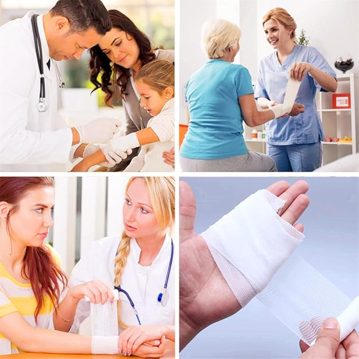 Medical Gauze Bandage Rolls, Soft Conforming Stretch, 10 Pack Stretch Gauze Wrapfor First Aid Wound CareRoll,sterile Medical Grade Gauze Bandage,5cm x 4.5m