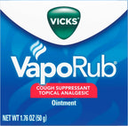 Vicks VapoRub, Original, Cough Suppressant, Topical Chest Rub & Analgesic Ointment, Medicated Vicks Vapors, Relief from Cough Due to Cold, Aches & Pains, 1.76oz