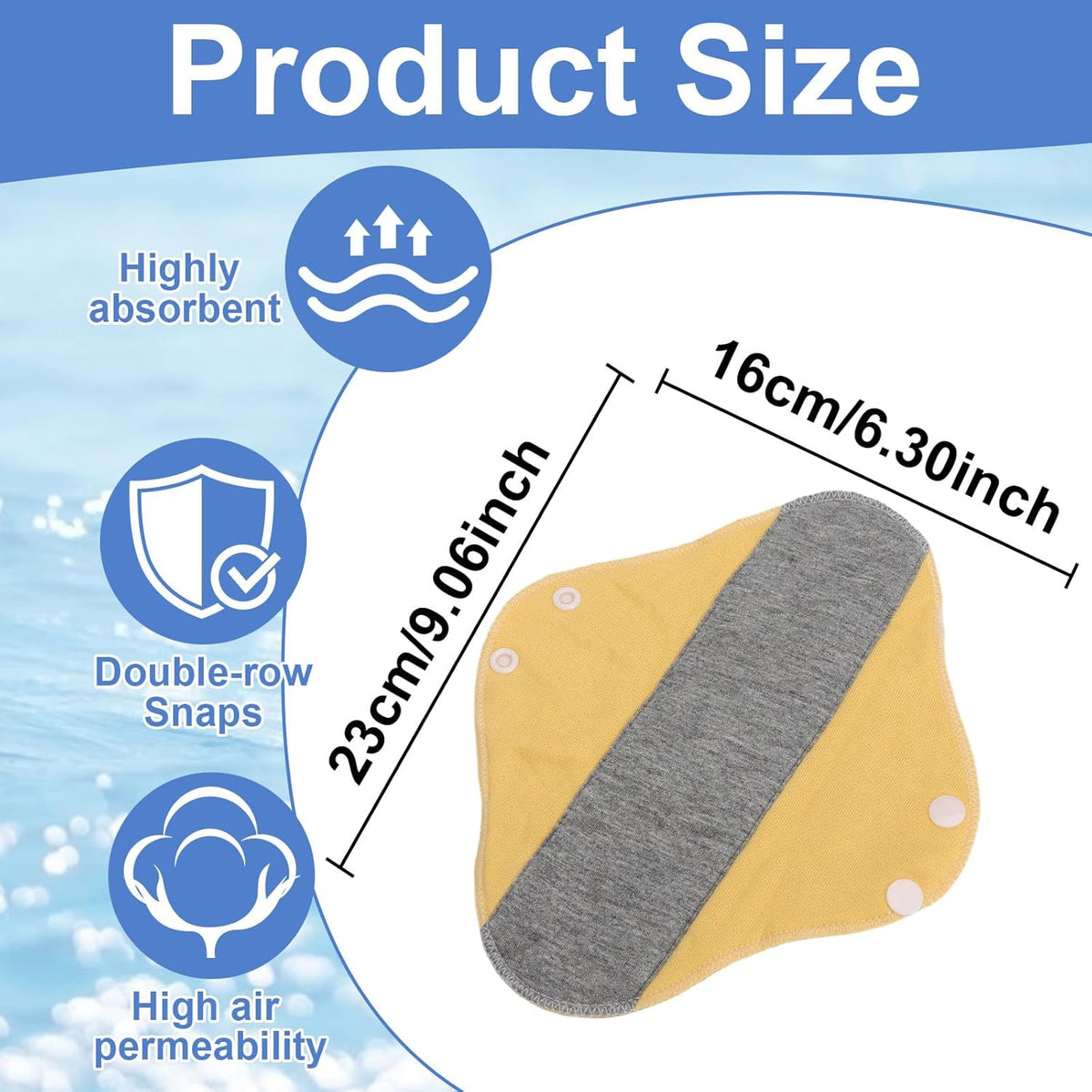 Waschbare Panty Liners Reusable Breathable 8 pieces
