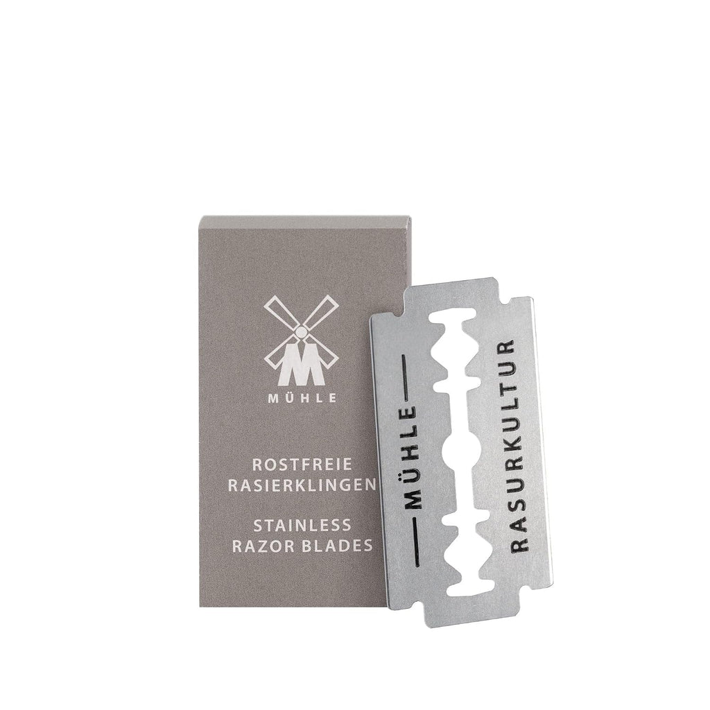 MÜHLE NEO Bundle - 4 Piece Set - Safety Razor Chrome-Plated Blades, Cream, After Shave - Closed Comb, Rubber Grip, Black