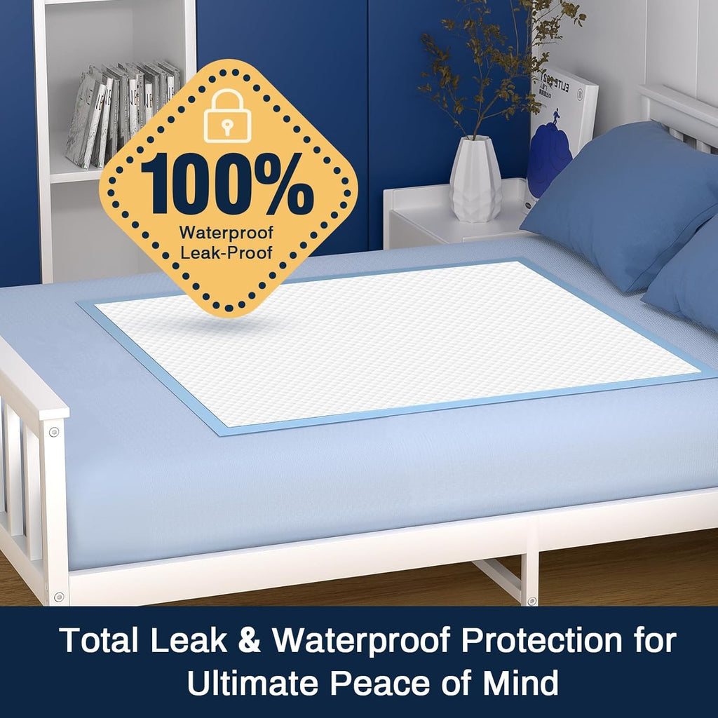 AAY Disposable Bed Pads 30"X36" (50pcs) Tear-Resistant Cloth Backing Underpads Super Absorbent Pee Pads Extra Large Premium Chucks for Adults Incontinence Pads Waterproof for Elderly, Kids or Puppy