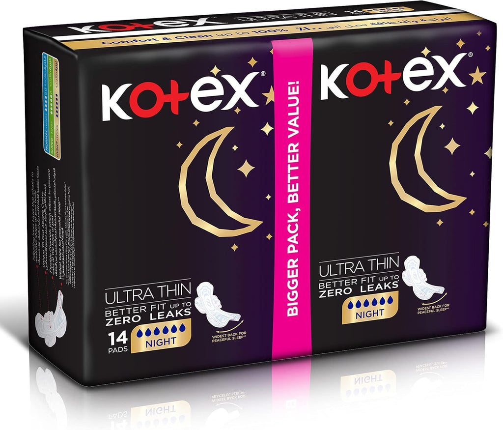 Kotex Sanitary Pads With Wings Overnight
