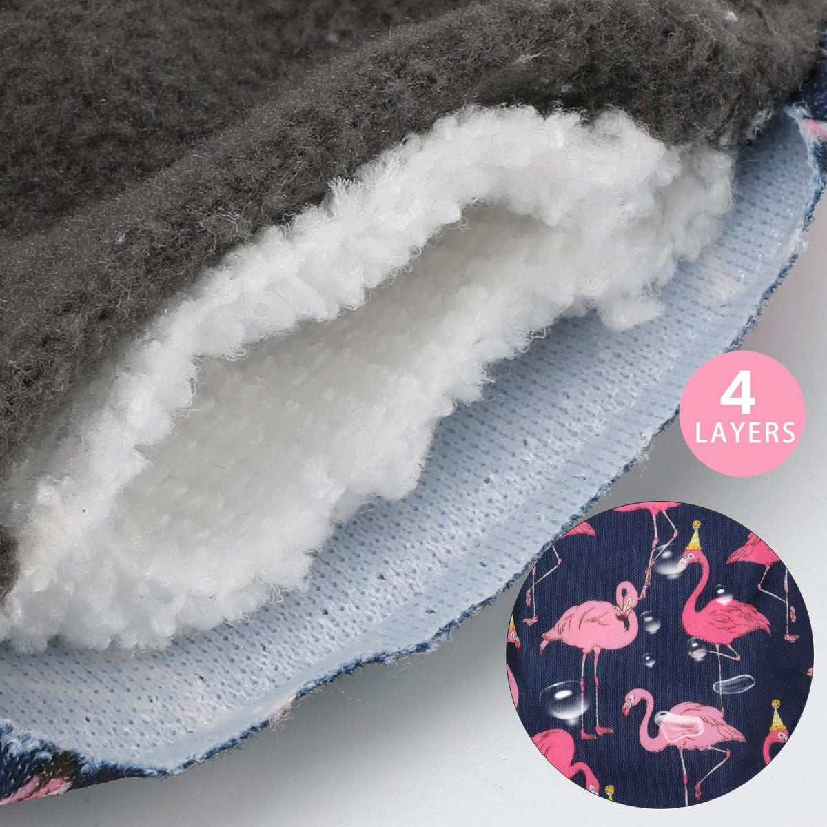 PHOGARY 7 Pieces Reusable Sanitary Pads, Antibacterial Bamboo Panty Liners with Waterproof Bag, Washable Night Pads for Abundant Menstrual Flow, 10"