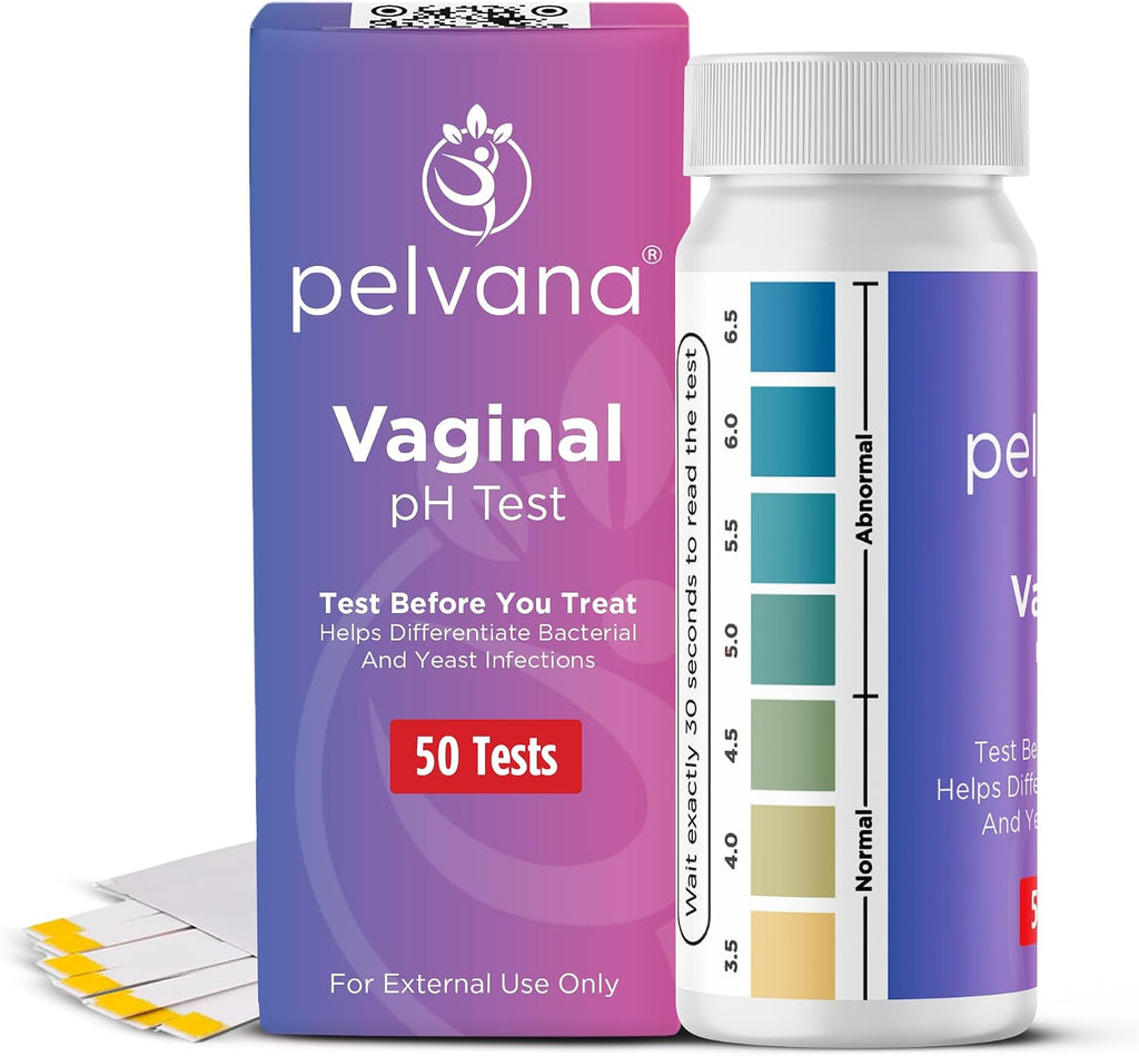 Pelvana Vaginal pH Test Strips (50) at-Home BV & Yeast Infection Test Kit | Test Before You Treat, Helps to Differentiate BV and Yeast Infections for Feminine Wellness Decisions, Results in 30 Seconds