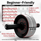 VINSGUIR Ab Roller Wheel, Abs & Core Workout Equipment for Home Gym with Knee Pad Accessories, Abdominal Wheel for Full-body Strength Training