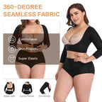 woahee Women's Arm Shaper Plus Size Arm Faja Compression Sleeve Garment Post Surgical Arm Shapewear