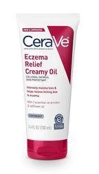 CeraVe Eczema Relief Creamy Body Oil, Body Cream & Lotion, 34oz | Colloidal Oatmeal Skin Care Formula with Ceramides Acts As A Soothing Eczema Treatment For Dry, Itchy Skin Relief
