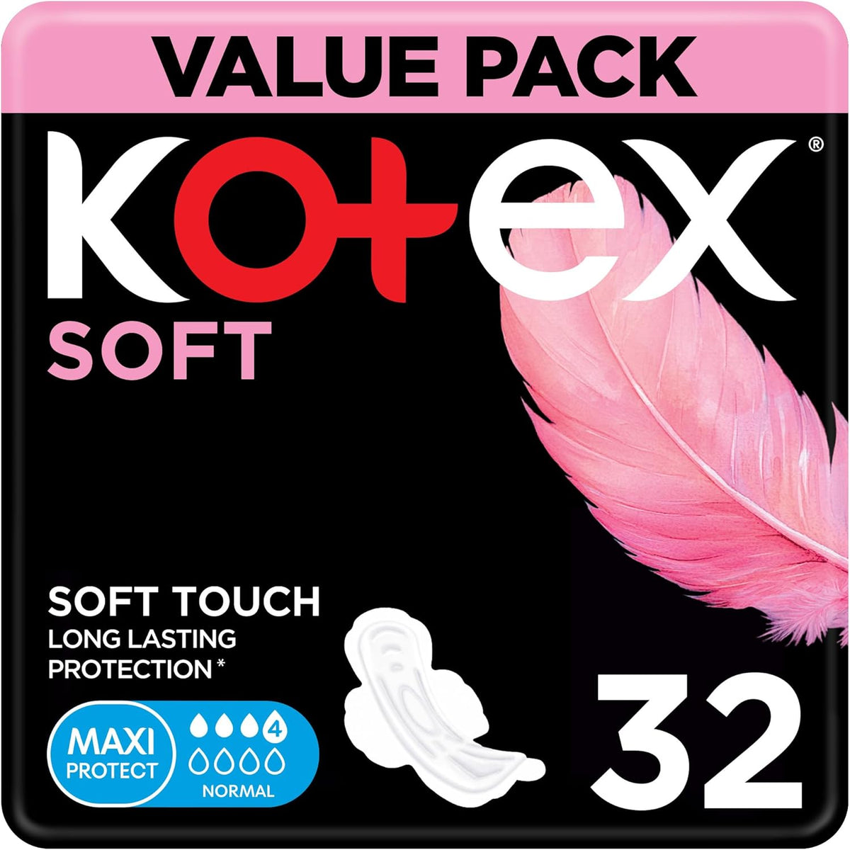 Kotex Sanitary Pads With Wings 32 pads