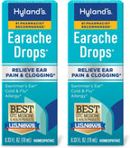 Hyland's Earache Drops, Natural Relief of Swimmer's Ear, Cold and Flu, Allergy Symptoms, Ages 4 and up, Day & Night, 0.33 Fl Oz (Pack of 2)