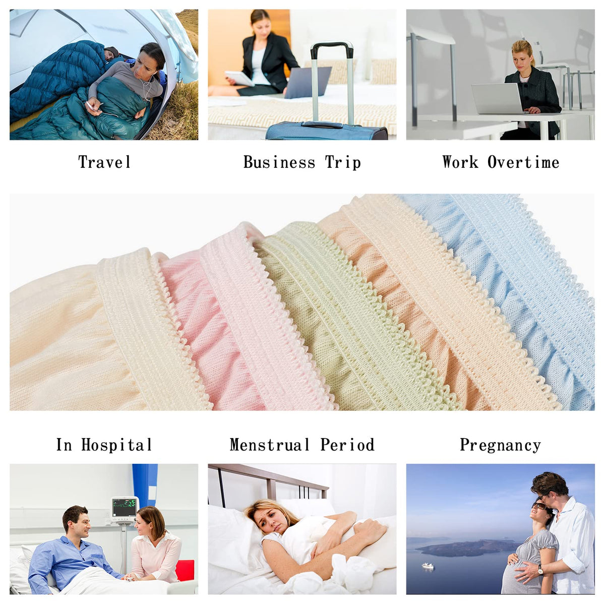 Women's Disposable Underwear For Travel Colorful Cotton Panties Ladies Briefs Hotel Spa Hospital Stays Emergencies