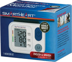 SmartHeart Automatic Wrist Blood Pressure Monitor, Adult | Wrist Cuff, 2-User, 398-Reading Memory, Automatic Inflation & Deflation, Easy-Read Display