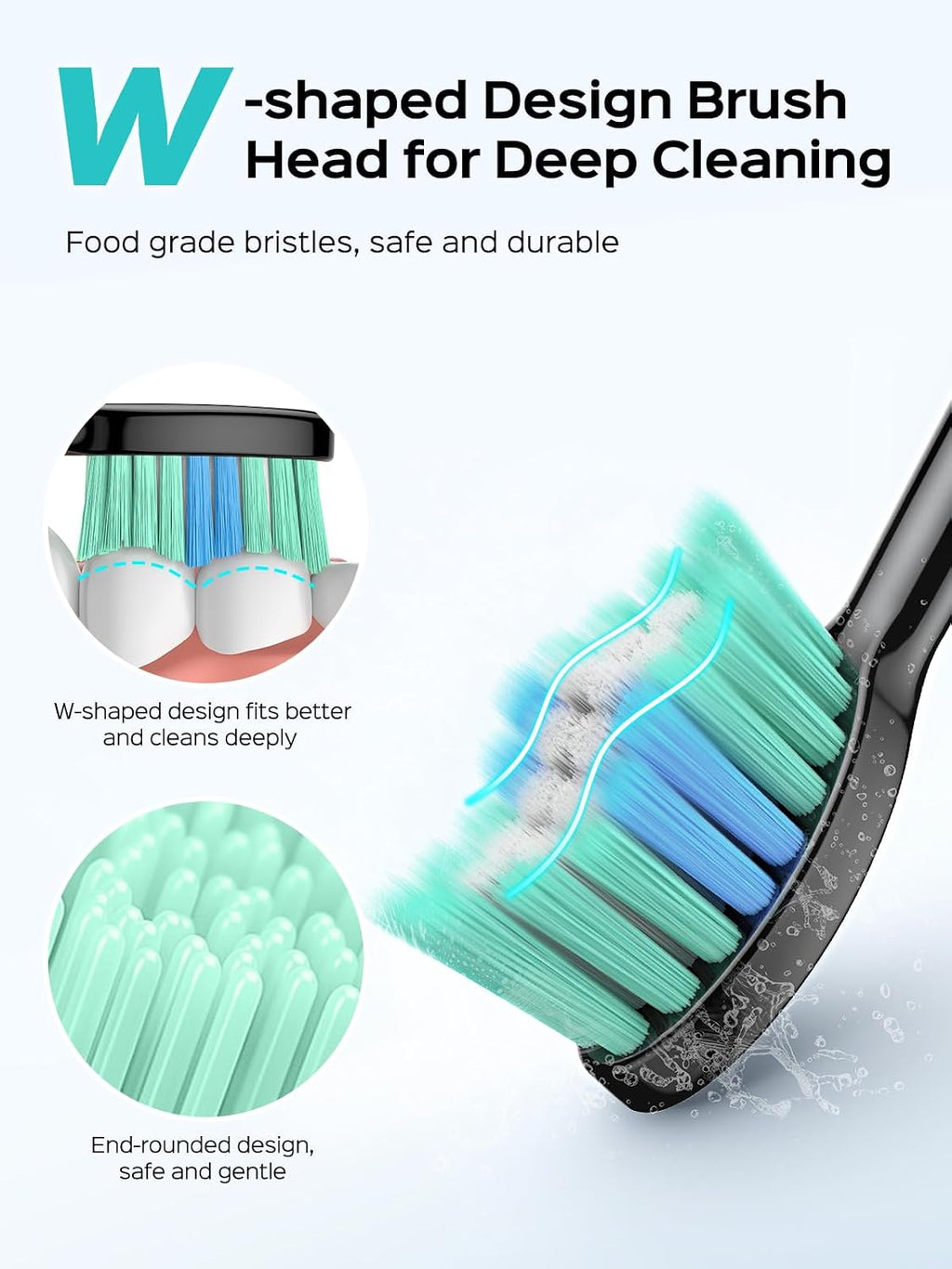 COSLUS C40 Sonic Electric Toothbrush for Adults, 47000VPM for Deep Cleaning