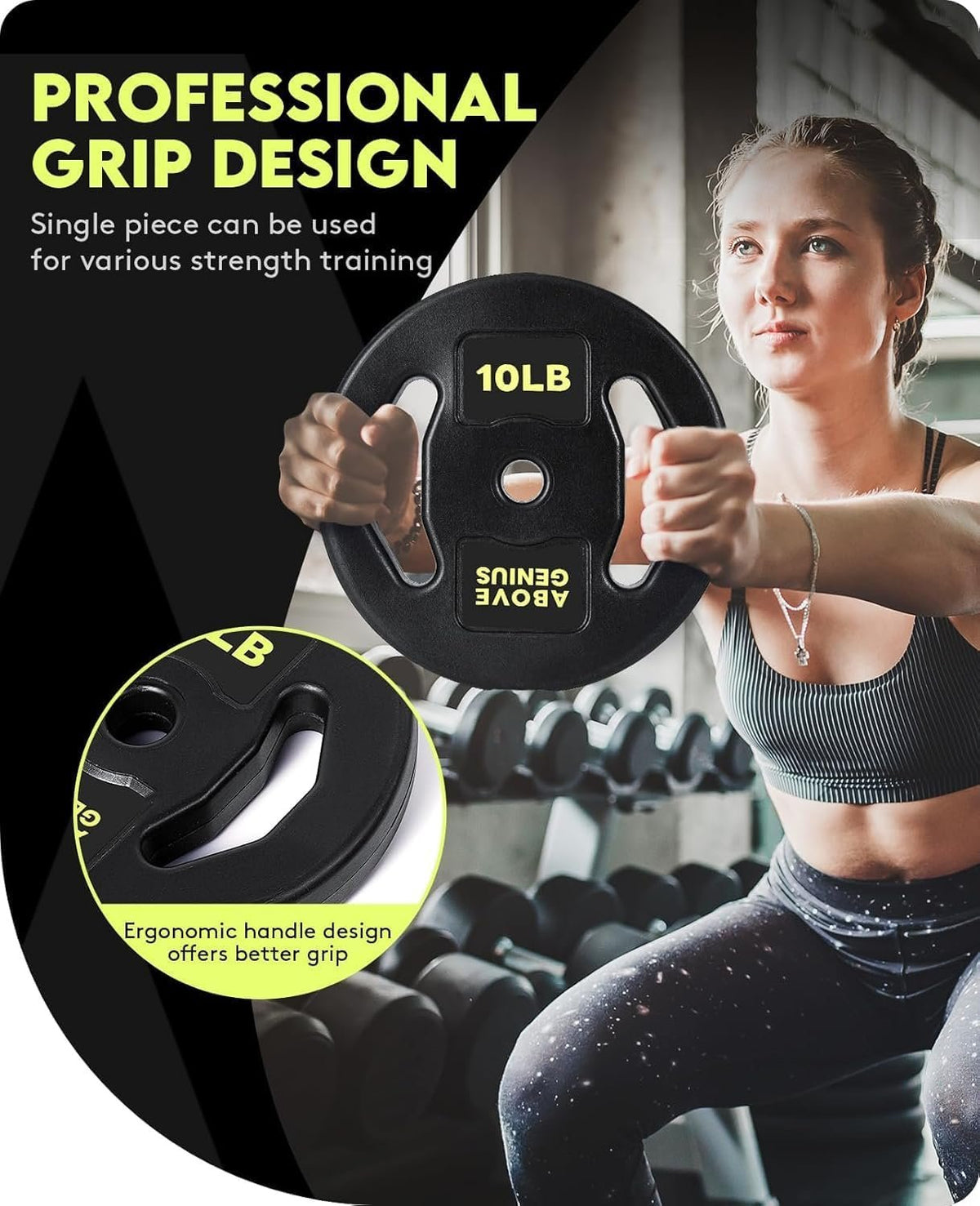 AboveGenius 45 lb Barbell Weight Set, Adjustable Workout Bar | Barbell Weight Set for Home Gym Strength Training, Full Body Workout, Muscle Building, Home Fitness Weight Lifting Equipment