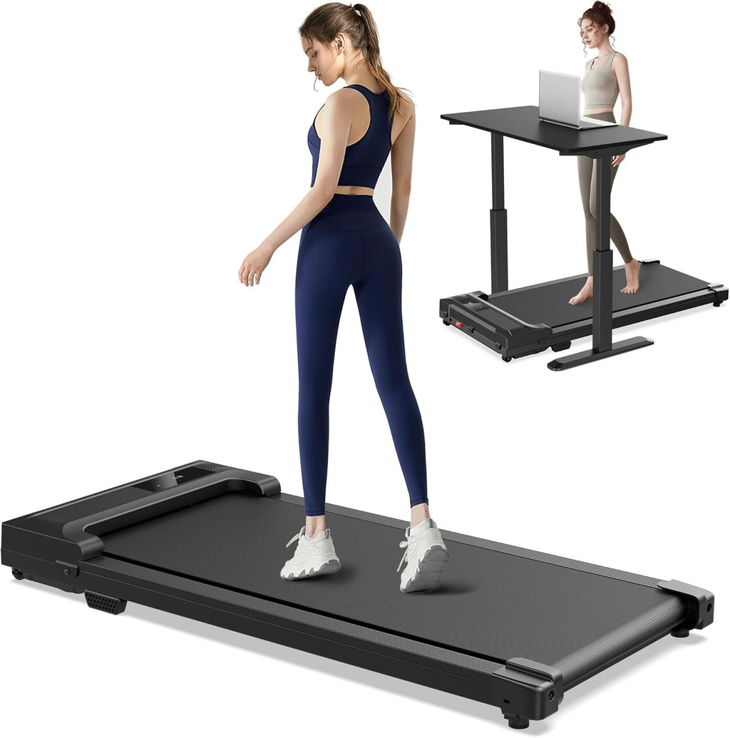 Walking Pad Treadmill for Home - Under Desk Treadmills Mini Portable Walking Running Machine Slim Compact Motorized Electric Treadmill with Adjustable Speed Remote