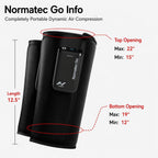 Hyperice Normatec Go Wireless Mobile Dynamic Air Compression Calf Muscles | Portable | Increase Circulation | Reduce Pain | Tension in Legs | Bluetooth Enabled | 7 Levels Customizable Pressure