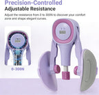 Thigh Trainer for Women, 15-60LB Adjustable Resistance Inner Thigh Exerciser for Pelvic Floor Strengthening, Kegel Equipment with Data Tracking, Home Gym Fitness for Postpartum Recovery & Shaping1
