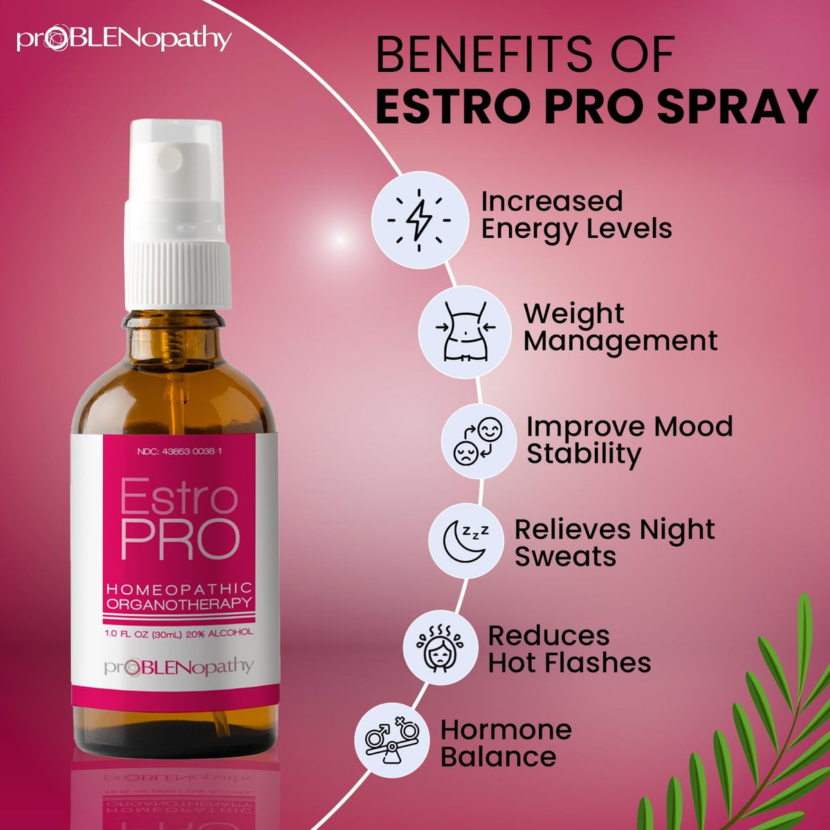 proBLEN Estrogen/Progesterone Hormone Balance Supplement for Women and Men - 1 Fl Oz (Pack of 1)
