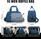 SeaRock 14 inch Small Gym Bag for Men & Women, Mini Duffle Bag with Shoe Compartment, Carry On Duffel Bag for Travel Sports, Navy Blue