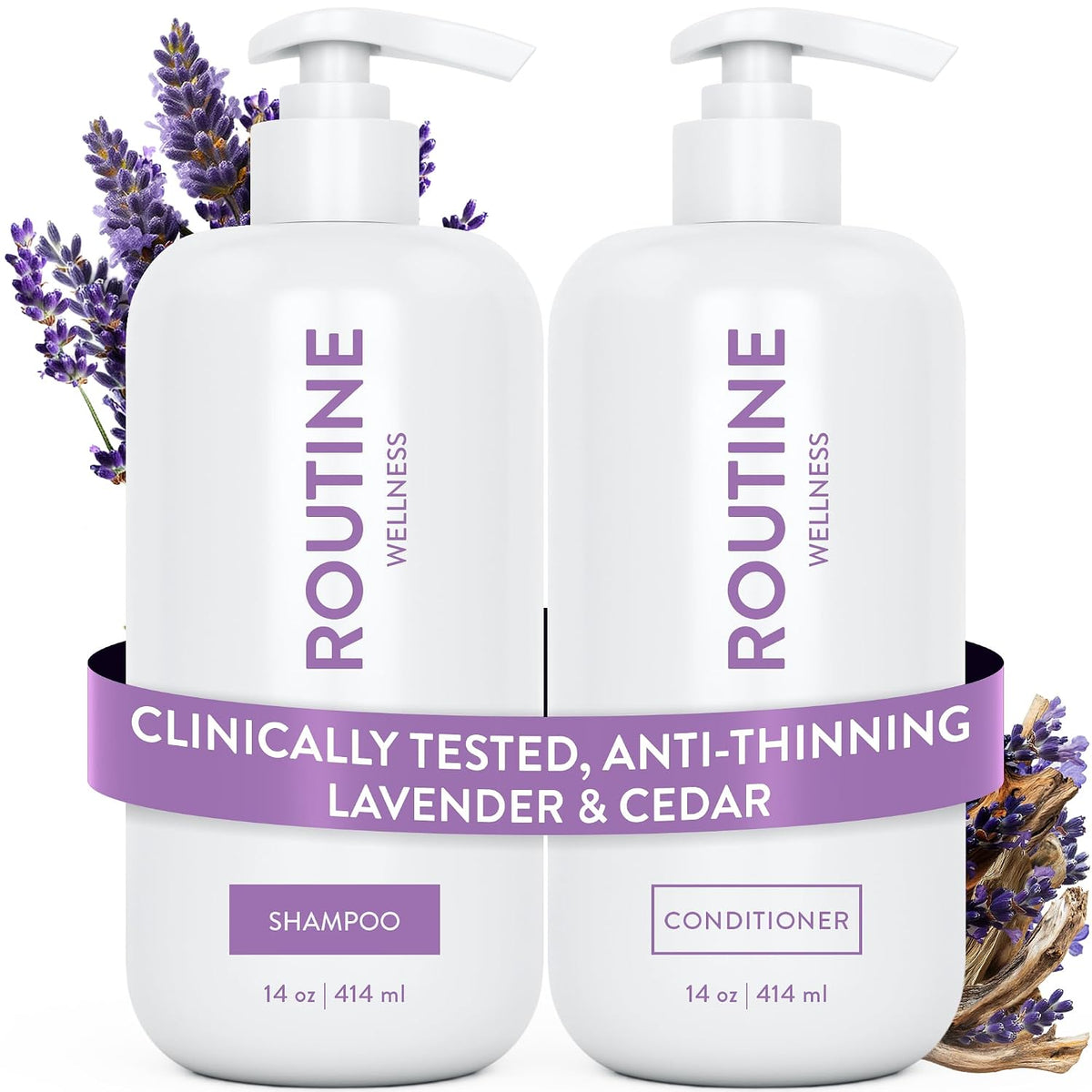 Routine Wellness Anti-Thinning Shampoo & Conditioner - Lavender & Cedar
