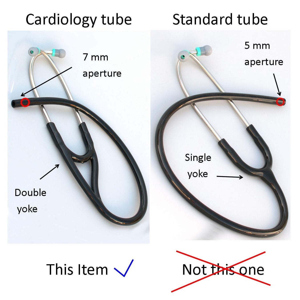 Tubing Compatible with Littmann (r) Master Cardiology (r) and Cardiology III (r) Stethoscope TUBING - 7mm Binaurals T7 Blue