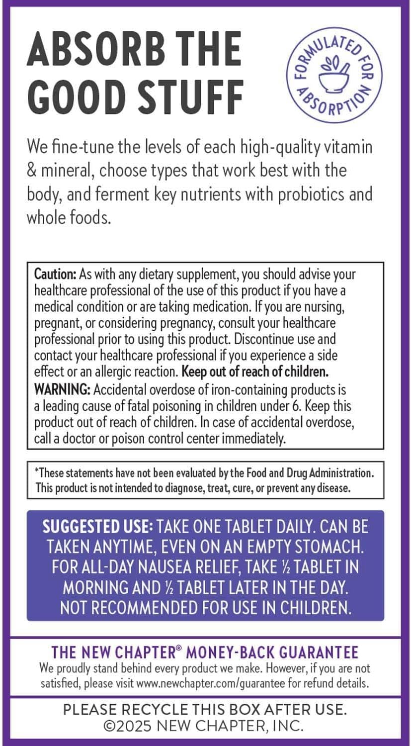 New Chapter One Daily Prenatal Multivitamin 35+, 90 Count | Enhanced Formula with Methylfolate and Choline for Healthy Mom and Baby, Gluten Free and Non-GMO, Made for Ages 35+