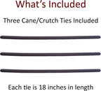 Cane Holder Clip for Walkers, Rollators & Wheelchairs, 3-Pack