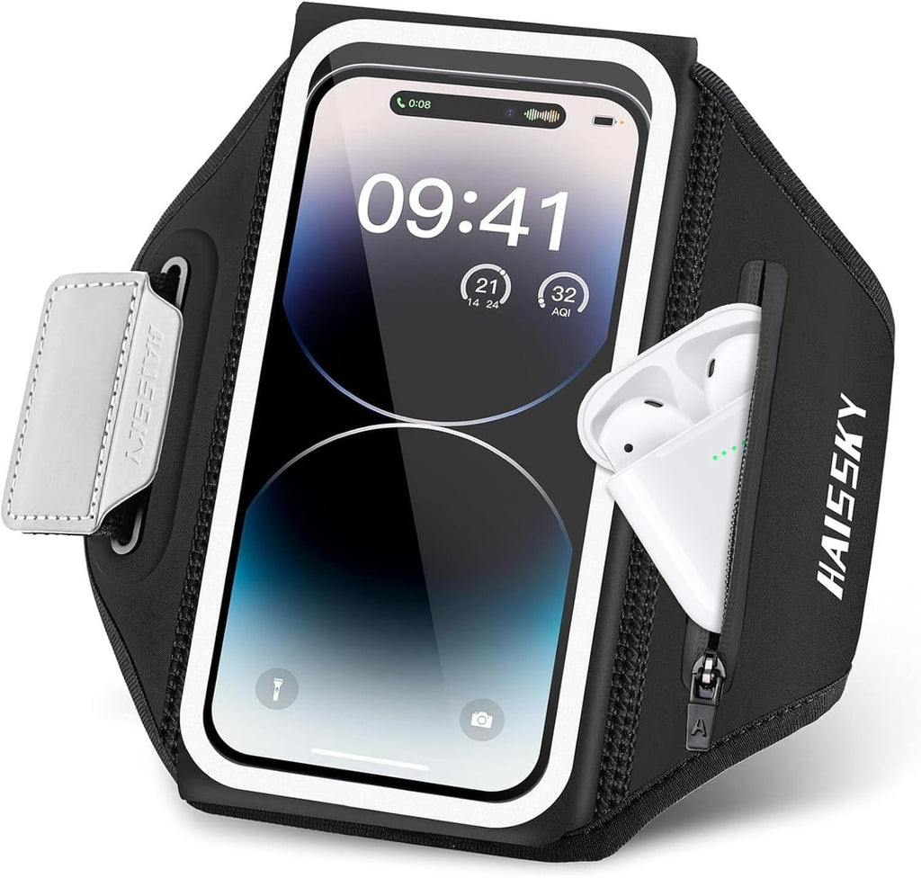 Running Armband 3D Design Sweat Resistant Running Phone Holder Up to 6.9"