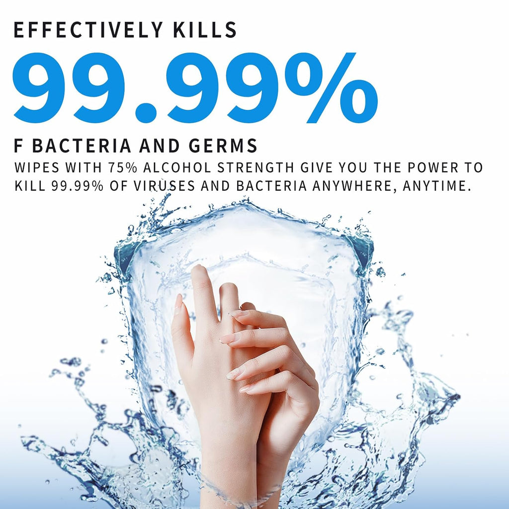 Beautifier Life 75% Alcohol Wet Hand Sanitizing Wipes - With Aloe, Moisturizer, and Vitamin E Formula - Premium Sanitizer for Travel, Home, Office, and School Use (Aloe, 200)