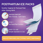 Postpartum Ice Packs, Perineal Cold Pack for Ice Pad Postpartum Care (10 Pads), 2-in-1 Maxi Cooling Pads Postpartum for Women, Disposable High Absorbent Postpartum Pads for Reduce Swelling