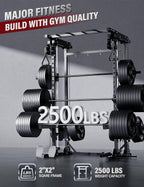 Major Fitness Drone3 Smith Machine, All-in-One Home Gym Power Rack | with Cable Crossover, Pull-Up Bars, T-Bar & Squat Station, Heavy-Duty Full-Body Workout for Strength Training