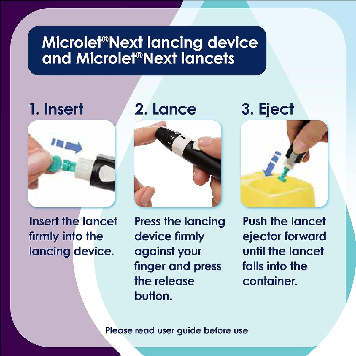 Ascensia MICROLET NEXT Adjustable 5 Depths Lancing Device for Diabetes