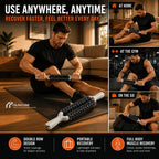Muscle Roller Stick for Deep Muscle Recovery, Double Row Massage Roller | Double Row Design | Smooth Controlled Rolling | Large Muscle Coverage | Workout Recovery | Portable Recovery Tool