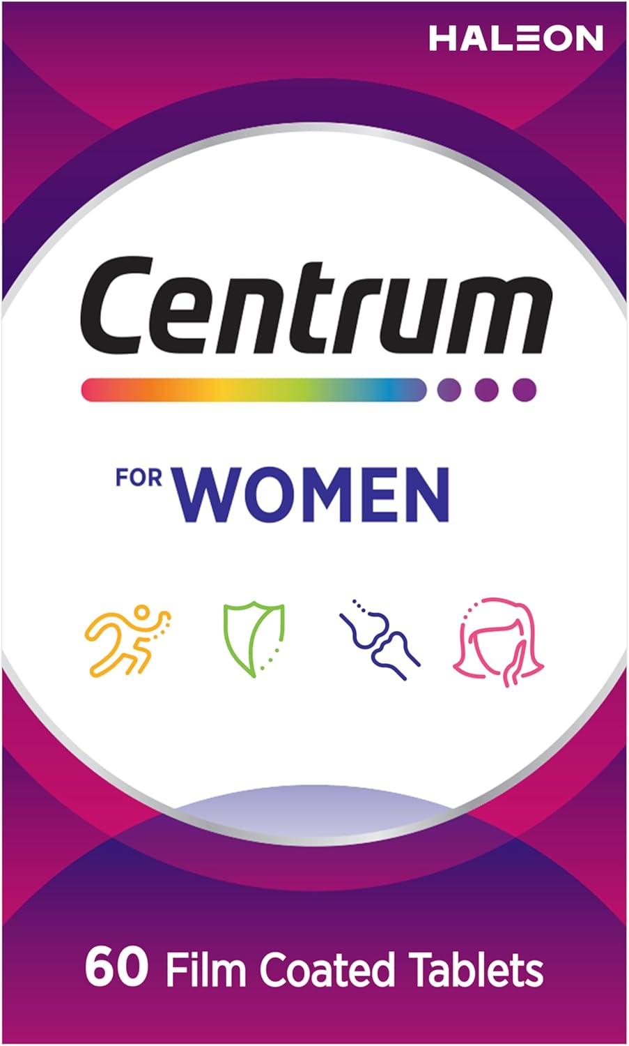 Centrum Women, Multi Vitamin & Minerals Supplement, 60 Tablets | Supports Energy, Immunity, Bone Health + Healthy Skin