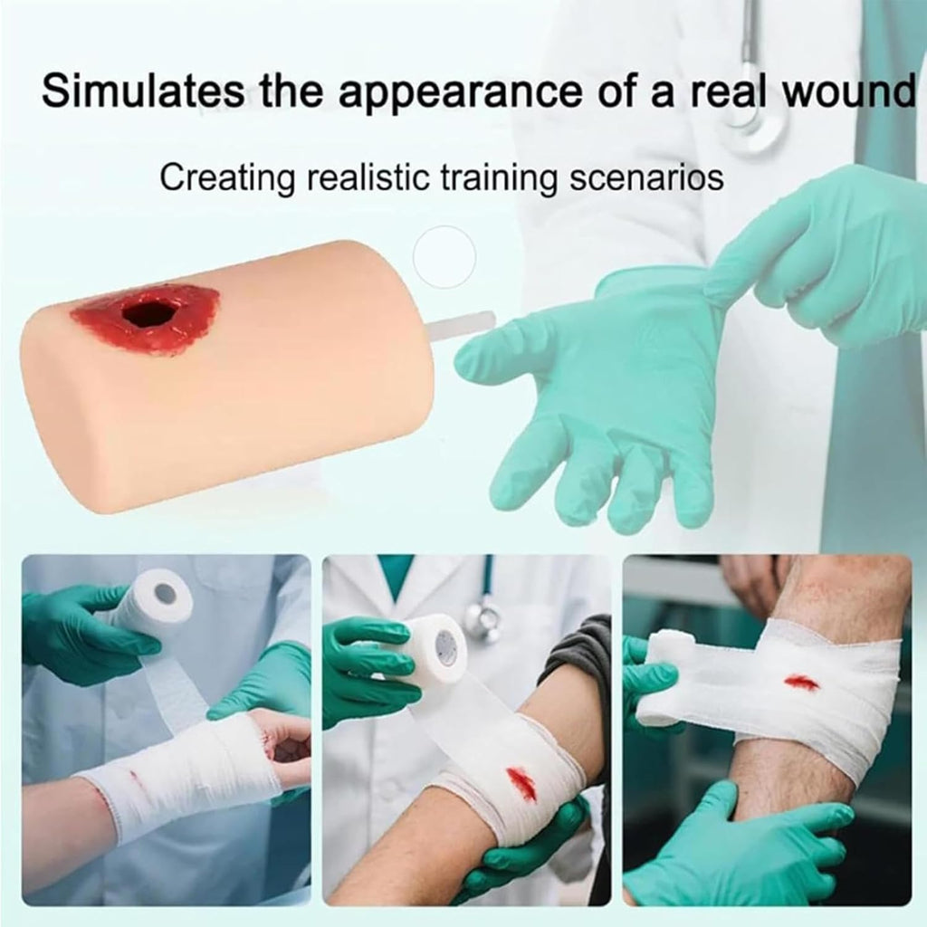 Wound Models for Wound Care, Tourniquet Trainer for Hemorrhage Control, Accurately Simulating Thigh Wound for Educational Classes.