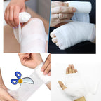 10Pcs Elastic Stretch Gauze Bandage ， 10cm X 4.5m Medical Grade Sterile Gauze, Self-Adherent Pressure Wrap For First Aid, Wound Care, Sports Injuries & Sprains