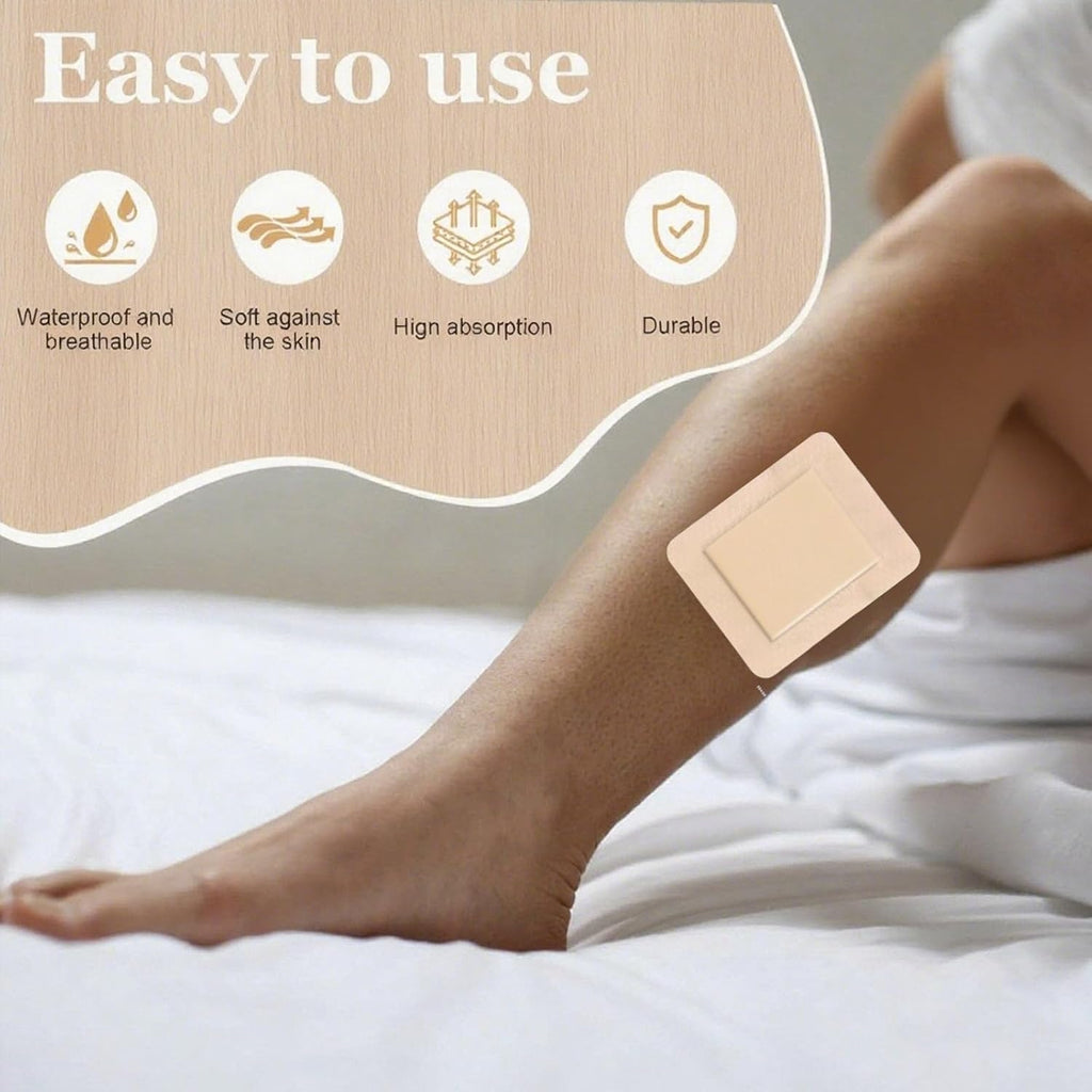 Bed Sore Patch, 10x10cm Silicone Gel Foam Dressing for Wound Care, Advanced Bed Sore Dressing for Long-Term Bedridden Patients, Surgical Pads for Dressing Wounds