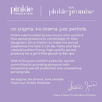 Pinkie Organic Cotton Period Pads for Tweens & Teens - Heavy Flow, 18 Count Combo Pack