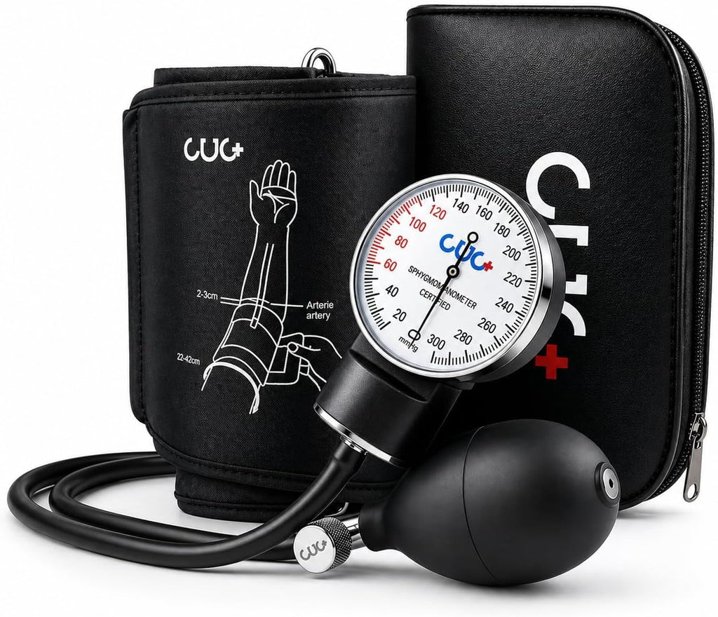 CUG Manual Blood Pressure Cuff, Accurate Measurement (Black)