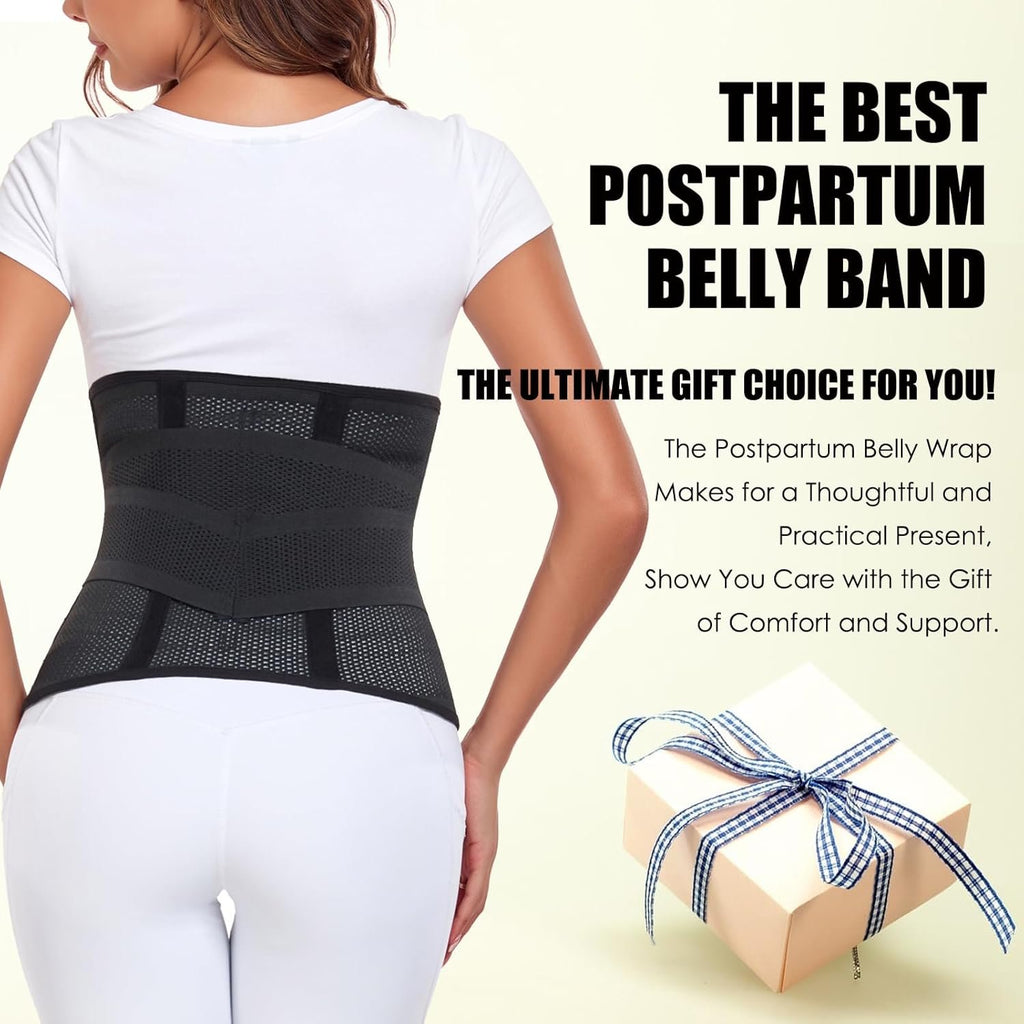 MAMODY Postpartum Belly Band Belly Wrap Abdominal Binder Post Surgery