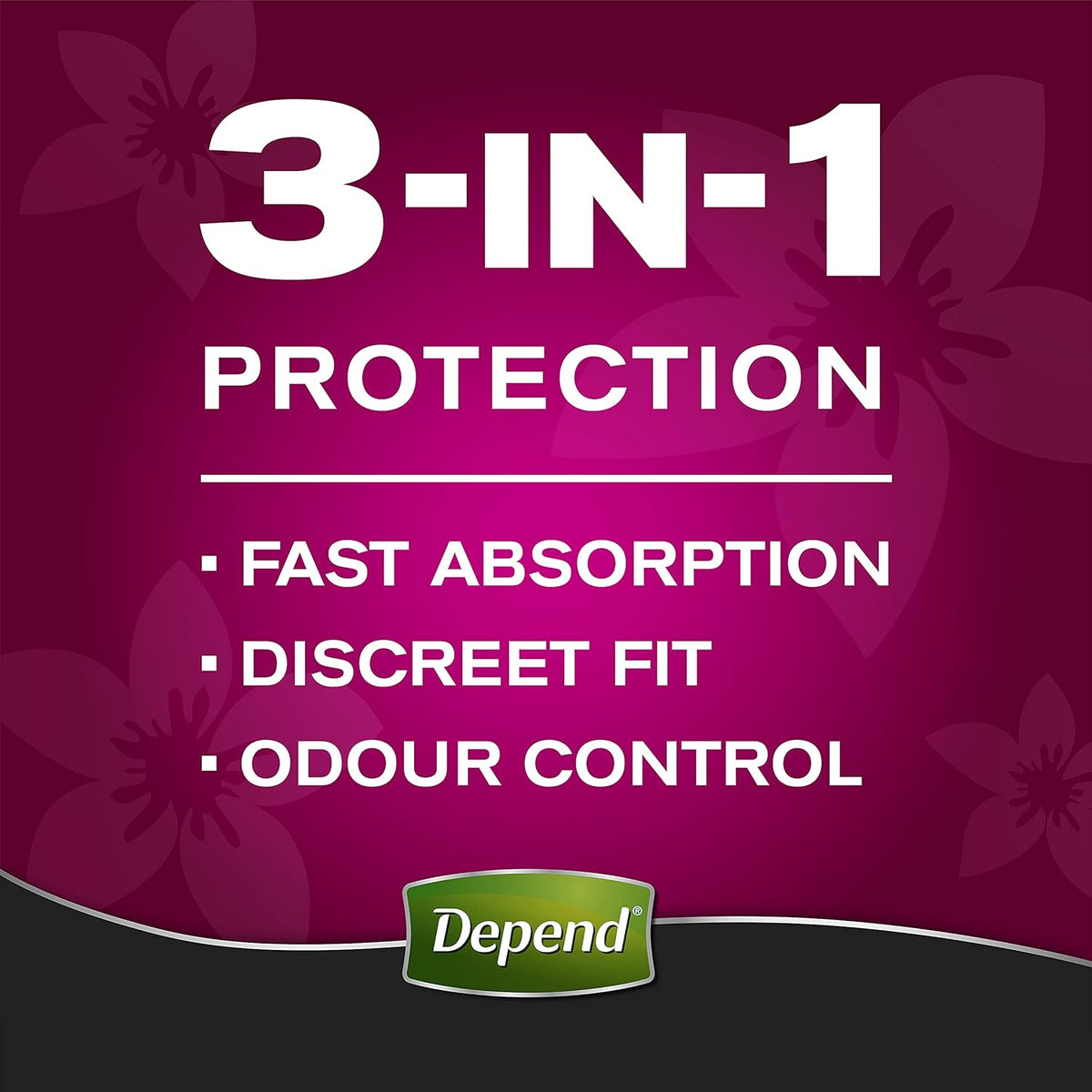 Depend Real Fit Incontinence Underwear Regular Women Large 32 Count (4 x 8 Pack) - Packaging May Vary