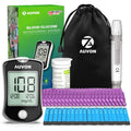 AUVON Blood Glucose Monitor Kit for Accurate Test, 50 Strips, No Coding | Diabetes Testing Kit with 50 30G Lancets, 1 Lancing Device, Portable and Reliable Blood Sugar Monitor Test Kit for Home Use
